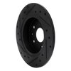 E-Line Drilled & Slotted Black Brake Rotor, Fits Select GM, Position: Rear Right - image 4