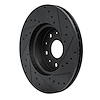 E-Line Drilled & Slotted Black Brake Rotor, Fits Select GM, Position: Front Left - image 1