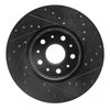 E-Line Drilled & Slotted Black Brake Rotor, Fits Select GM, Position: Front Left - image 2