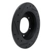 E-Line Drilled & Slotted Black Brake Rotor, 1983-1998 GM, Position: Front Right - image 4