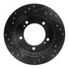 E-Line Drilled & Slotted Black Brake Rotor, 1991-1998 GM, Position: Front Right - image 3