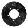 E-Line Drilled & Slotted Black Brake Rotor, 1999-2004 Fits Multiple Makes/Models, Position: Front Left - image 2