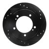 E-Line Drilled & Slotted Black Brake Rotor, 1999-2004 Fits Multiple Makes/Models, Position: Front Right - image 2