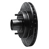E-Line Drilled & Slotted Black Brake Rotor, 1982-1995 GM, Position: Front Right - image 1
