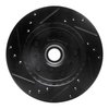 E-Line Drilled & Slotted Black Brake Rotor, 1982-1995 GM, Position: Front Right - image 4