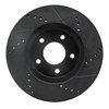 E-Line Drilled & Slotted Black Brake Rotor, 2002-2007 GM, Position: Front Left - image 3