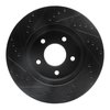 E-Line Drilled & Slotted Black Brake Rotor, 2002-2007 GM, Position: Front Right - image 4