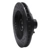 E-Line Drilled & Slotted Black Brake Rotor, 1969-1996 GM, Position: Front Left - image 3