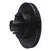 E-Line Drilled & Slotted Black Brake Rotor, 1969-1996 GM, Position: Front Right - image 1