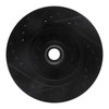 E-Line Drilled & Slotted Black Brake Rotor, 1969-1996 GM, Position: Front Right - image 4