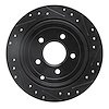 E-Line Drilled & Slotted Black Brake Rotor, 2001-2007 GM, Position: Rear Left - image 1