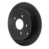 E-Line Drilled & Slotted Black Brake Rotor, 2001-2007 GM, Position: Rear Left - image 3
