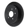 E-Line Drilled & Slotted Black Brake Rotor, 2001-2007 GM, Position: Rear Right - image 2