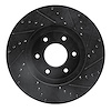 E-Line Drilled & Slotted Black Brake Rotor, 2006-2009 GM, Position: Front Left - image 1