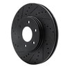 E-Line Drilled & Slotted Black Brake Rotor, 2006-2009 GM, Position: Front Left - image 3
