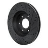 E-Line Drilled & Slotted Black Brake Rotor, 2006-2009 GM, Position: Front Left - image 4