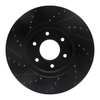 E-Line Drilled & Slotted Black Brake Rotor, 2006-2009 GM, Position: Front Right - image 4