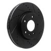 E-Line Drilled & Slotted Black Brake Rotor, 2007-2015 GM, Position: Front Right - image 2