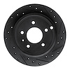 E-Line Drilled & Slotted Black Brake Rotor, 2007-2015 GM, Position: Rear Right - image 1