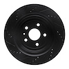 E-Line Drilled & Slotted Black Brake Rotor, Fits Select GM, Position: Rear Right - image 1