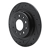 E-Line Drilled & Slotted Black Brake Rotor, Fits Select GM, Position: Rear Left - image 1