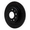 E-Line Drilled & Slotted Black Brake Rotor, Fits Select GM, Position: Rear Right - image 2