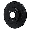 E-Line Drilled & Slotted Black Brake Rotor, Fits Select GM, Position: Front Left - image 1