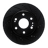 E-Line Drilled & Slotted Black Brake Rotor, Fits Select GM, Position: Front Right - image 1