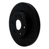 E-Line Drilled & Slotted Black Brake Rotor, Fits Select GM, Position: Front Right - image 2