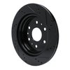 E-Line Drilled & Slotted Black Brake Rotor, Fits Select GM, Position: Rear Left - image 3