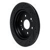 E-Line Drilled & Slotted Black Brake Rotor, Fits Select GM, Position: Rear Right - image 4