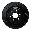E-Line Drilled & Slotted Black Brake Rotor, Fits Select GM, Position: Front Left - image 1