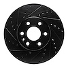 E-Line Drilled & Slotted Black Brake Rotor, Fits Select GM, Position: Front Left - image 1