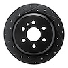 E-Line Drilled & Slotted Black Brake Rotor, Fits Select GM, Position: Rear Left - image 1