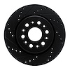 E-Line Drilled & Slotted Black Brake Rotor, Fits Select GM, Position: Rear Left - image 1