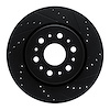 E-Line Drilled & Slotted Black Brake Rotor, Fits Select GM, Position: Rear Right - image 1