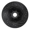 E-Line Drilled & Slotted Black Brake Rotor, 1971-1995 GM, Position: Front Left - image 3
