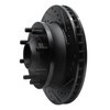 E-Line Drilled & Slotted Black Brake Rotor, 1971-1995 GM, Position: Front Right - image 2