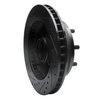 E-Line Drilled & Slotted Black Brake Rotor, 1971-1995 GM, Position: Front Right - image 4