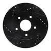 E-Line Drilled & Slotted Black Brake Rotor, 1979-1998 GM, Position: Front & Rear Right - image 3