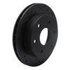 E-Line Drilled & Slotted Black Brake Rotor, 1988-1991 GM, Position: Front Right - image 2