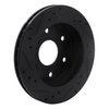 E-Line Drilled & Slotted Black Brake Rotor, 1988-1991 GM, Position: Front Right - image 4