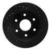 E-Line Drilled & Slotted Black Brake Rotor, 1988-2000 GM, Position: Front Left - image 2