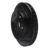 E-Line Drilled & Slotted Black Brake Rotor, 1988-2000 GM, Position: Front Right - image 1