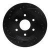 E-Line Drilled & Slotted Black Brake Rotor, 1988-2000 GM, Position: Front Right - image 2