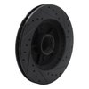 E-Line Drilled & Slotted Black Brake Rotor, 1988-1991 GM, Position: Front Left - image 4