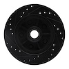 E-Line Drilled & Slotted Black Brake Rotor, 1988-1991 GM, Position: Front Right - image 1