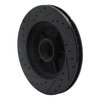 E-Line Drilled & Slotted Black Brake Rotor, 1988-1991 GM, Position: Front Right - image 2