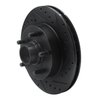 E-Line Drilled & Slotted Black Brake Rotor, 1988-1991 GM, Position: Front Right - image 3
