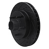 E-Line Drilled & Slotted Black Brake Rotor, 1988-1994 GM, Position: Front Left - image 1